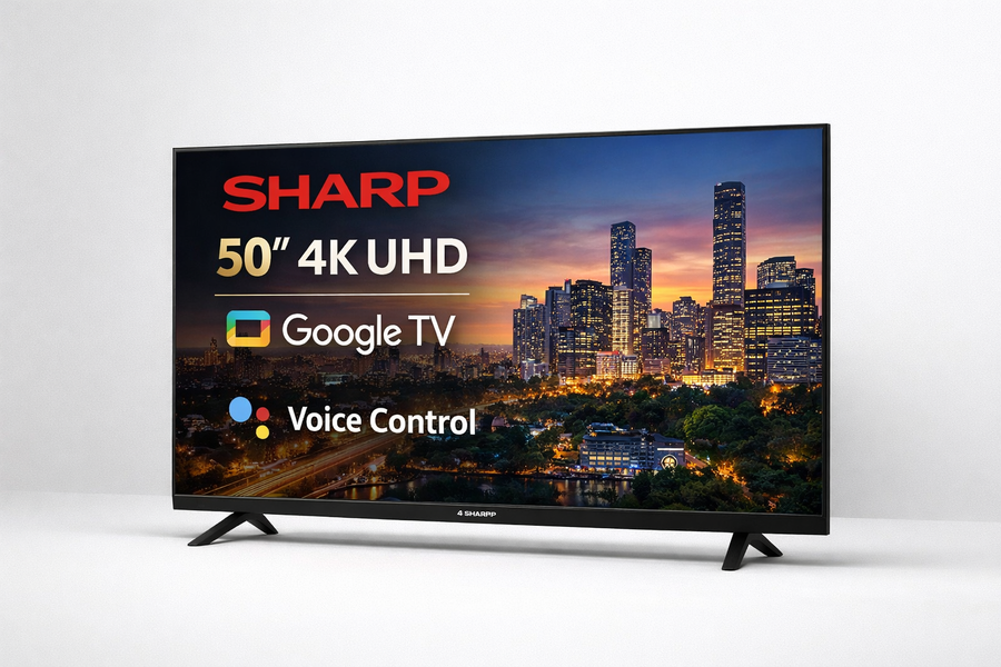 T.V SHARP 50" 4K UHD GOOGLE SMART LED TV – 4T-C50FJ1MX