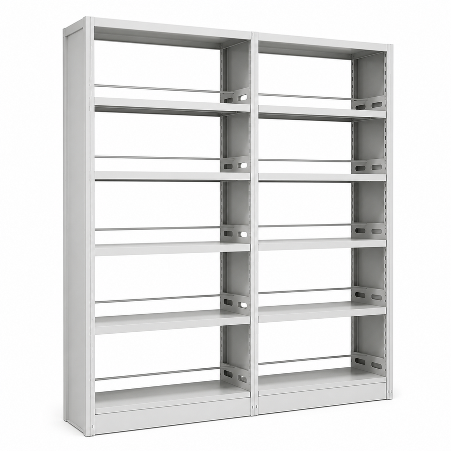 METB63 – Heavy Duty Steel Bookshelf (H2220 × W2100 × D450 mm)