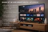 T.V SHARP 55" 4K UHD SMART LED TV – 4T-C55FJ1X