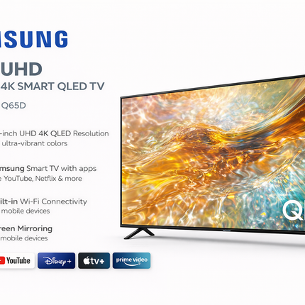 T.V SAMSUNG 75" UHD 4K SMART QLED TV – Q65D