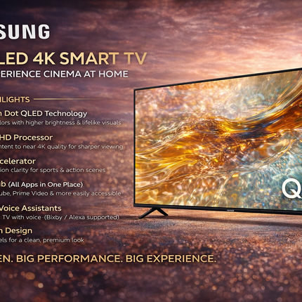 T.V SAMSUNG 75" UHD 4K SMART QLED TV – Q65D