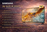 T.V SAMSUNG 75" UHD 4K SMART QLED TV – Q65D