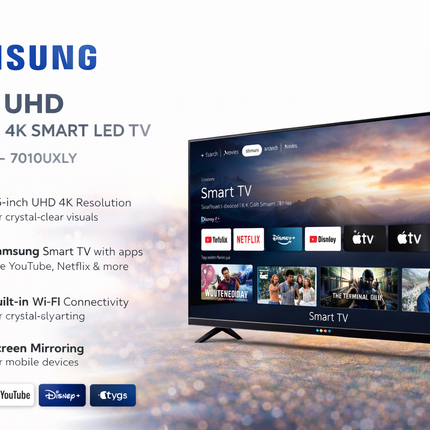 T.V SAMSUNG 55" UHD 4K SMART LED TV – 7010UXLY