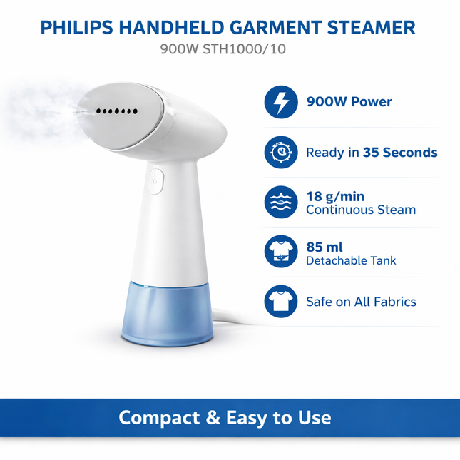 IRON BOX PHILIPS HANDHELD GARMENT STEAMER-900WSTH-1000/10