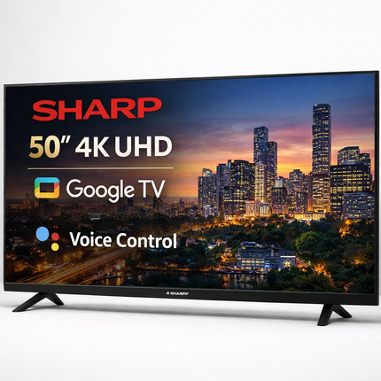 T.V SHARP 50" 4K UHD GOOGLE SMART LED TV – 4T-C50FJ1MX