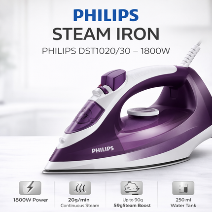PHILIPS STEAM IRON DST1020/30 – 1800W