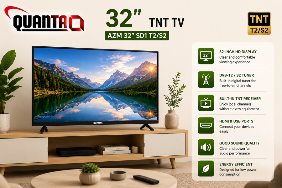 T.V QUANTA AZM 32" TNT TV – SD1 T2/S2