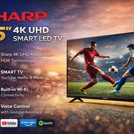 T.V SHARP 55" 4K UHD SMART LED TV – 4T-C55EJ2X