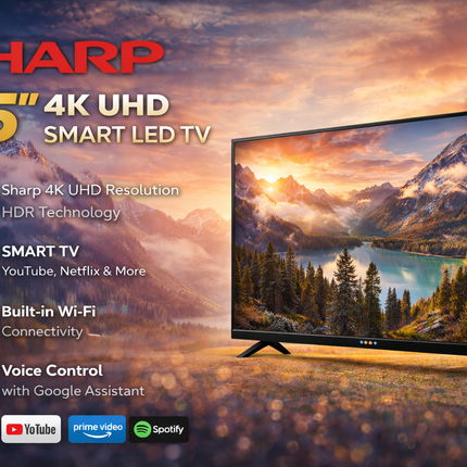T.V SHARP 55" 4K UHD SMART LED TV – 4T-C55EJ2X
