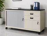 METB04 – Metal Office Tambour Door Cabinet with PedestalMETB04 – Metal Office Tambour Door Cabinet with Pedestal