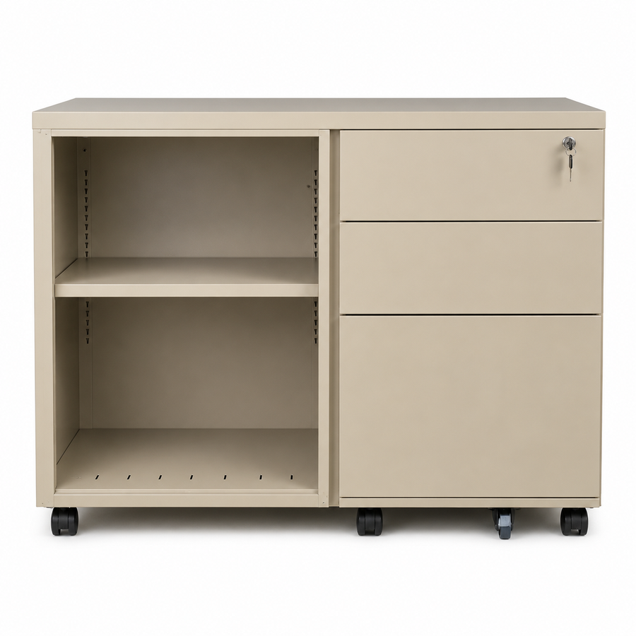 METB06 – Metal Office Tambour Door Cabinet with Pedestal (TC-04)