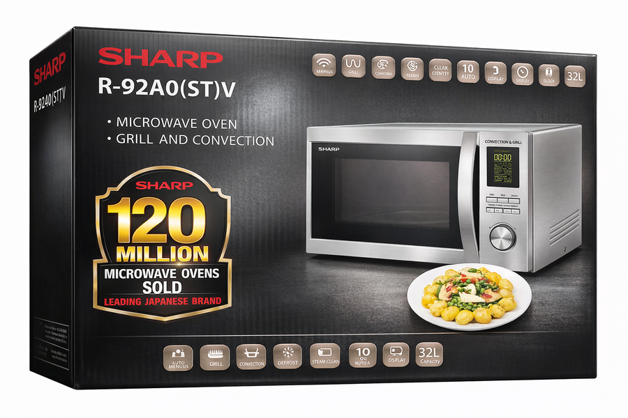 FOUR À MICRO-ONDES SHARP R-92A0 (ST) – 32 L